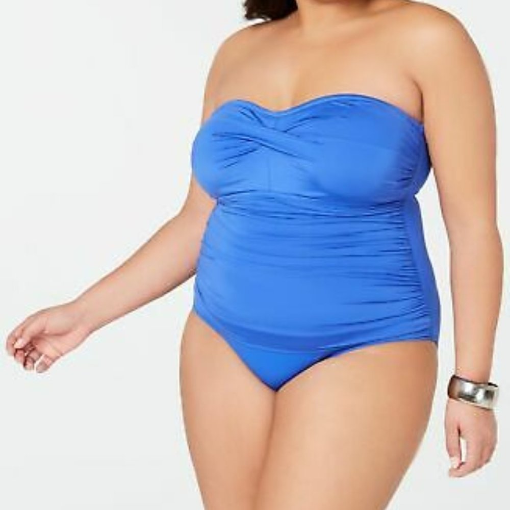Ralph Lauren Beach Club Twist Bandeau 1PC Swimsuit